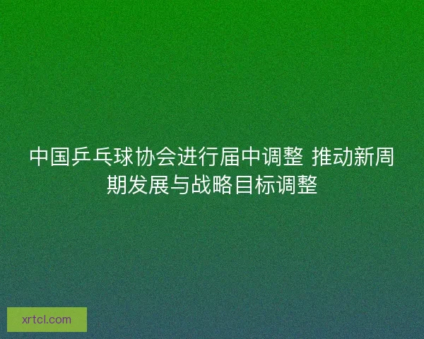 中国乒乓球协会进行届中调整 推动新周期发展与战略目标调整